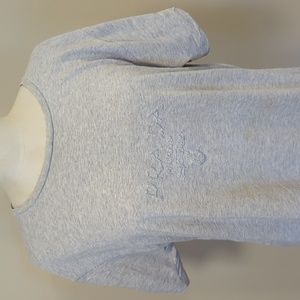 PRADA light-gray cotton vintage -90's embroidered/beaded PRADA Logo